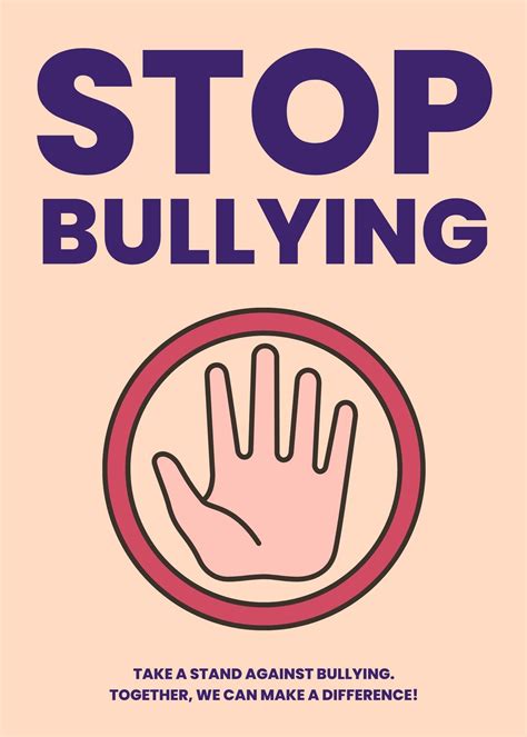 anti bullying poster template